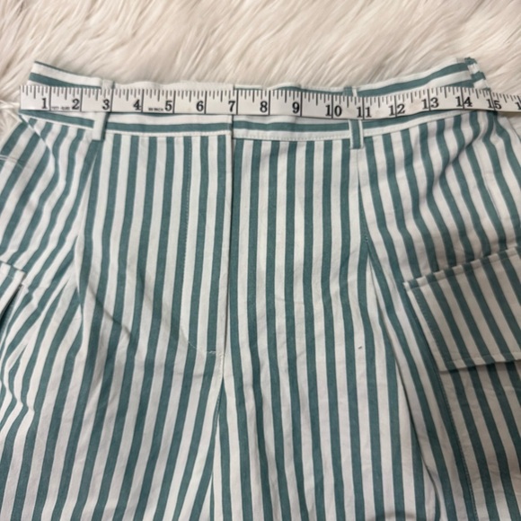 Blu Pepper Green and White Stripe Cargo Shorts - Picture 12 of 16